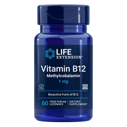 Vitamina B12 Metilcobalamina 1mg 60 Pastilhas Life Extension