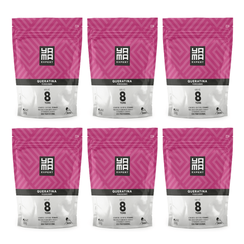 Kit Pó Descolorante Queratina Yamá Refil  300g com 6/un