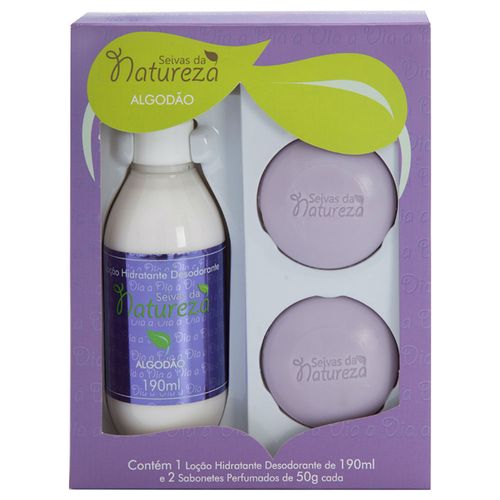 Kit-Banho-Seivas-da-Natureza-Algodao-Locao-Hidratante-190ml-2-Sabonetes-90g-Drogaria-SP-584762 Kit-Banho-Seivas-da-Natureza-Algodao-Locao-Hidratante-190ml-2-Sabonetes-90g-Drogaria-SP-584762