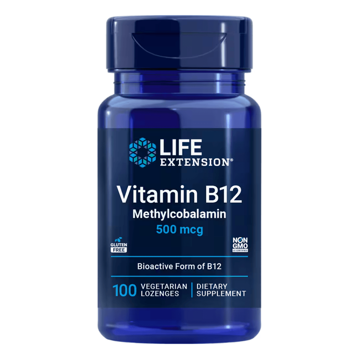 Vitamina B12 Metilcobalamina 500mcg 100 Pastilhas Life Extension
