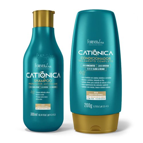 Kit Shampoo e Condicionador Catiônica Forever Liss U