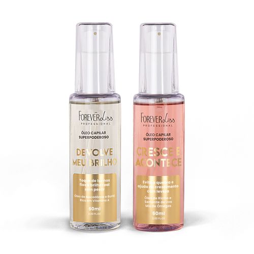 Kit Óleos Superpoderosos Brilho e Crescimento Forever Liss ÚNICO
