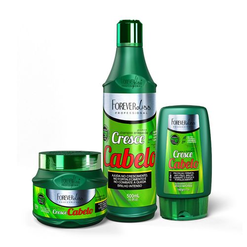 Kit Cresce Cabelo Com Shampoo, Máscara 250g E Leave-In Forever Liss U