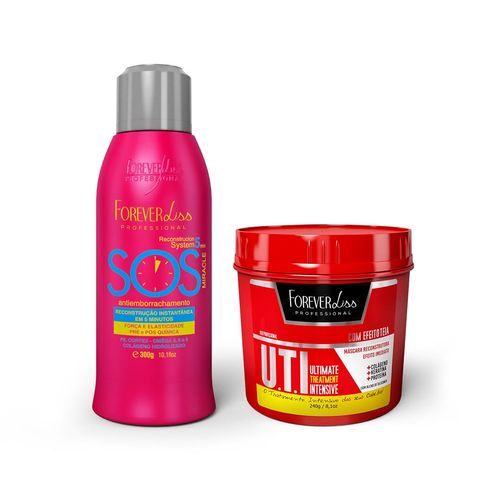 Kit Reconstrutor SOS com Máscara UTI 240G Forever Liss U