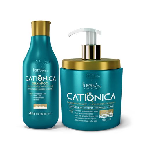 Kit Shampoo e Máscara Catiônica Forever Liss U