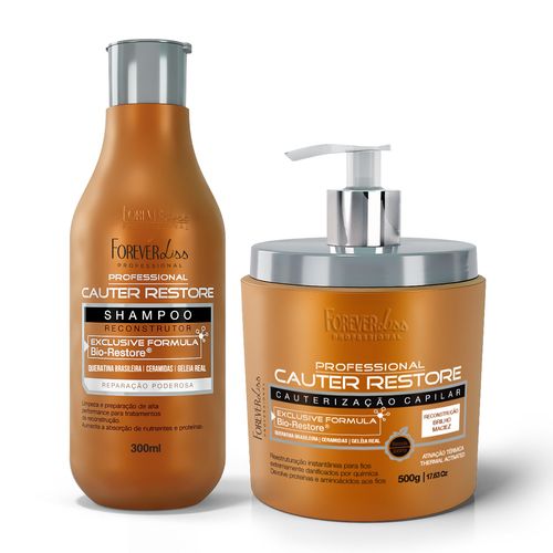 Kit Shampoo e Máscara Capilar Cauterização Forever Liss U