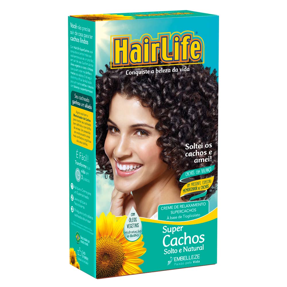 Qual O Melhor Produto Para Soltar Os Cachos Creme de Relaxamento Hair Life Super Cachos Solto e Natural - Drogaria