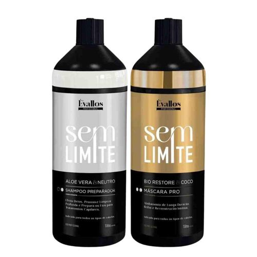 Kit Évallos Shamp Antiresiduo e Progressiva Sem Limite 2x1L