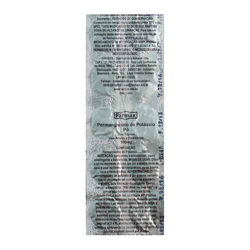 Permanganato de Potássio 100mg Farmax 10 Comprimidos