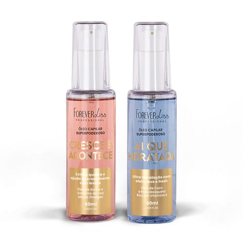 Kit Óleos Superpoderosos Crescimento e Hidratação Forever Liss ÚNICO