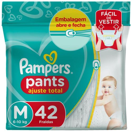 Fralda Confortsec Pants Mega ”M” Pampers Simples c/42 Unidades