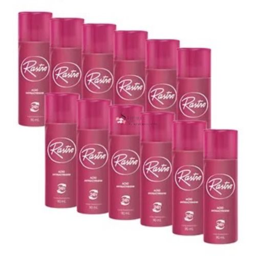 Kit c/12 Unidades de Desodorante Spray Rastro 90ml Tradicional