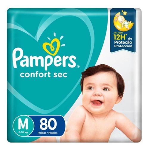 Fraldas Pampers Confort Sec M c/80 Unidades