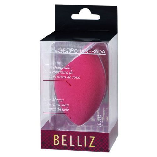 Esponja Belliz Make Up 360O Flocada Chanfrada