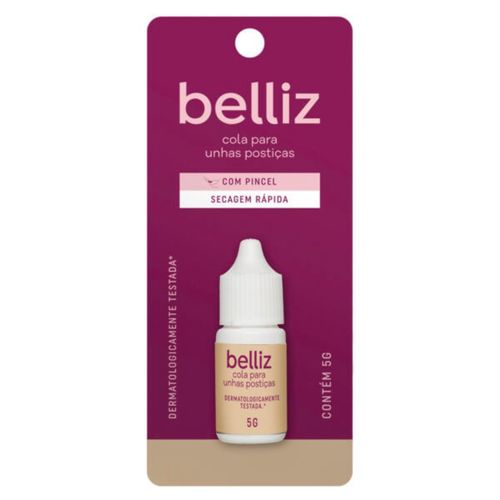 Cola Para Unhas Posticas Belliz 5G Com Pincel