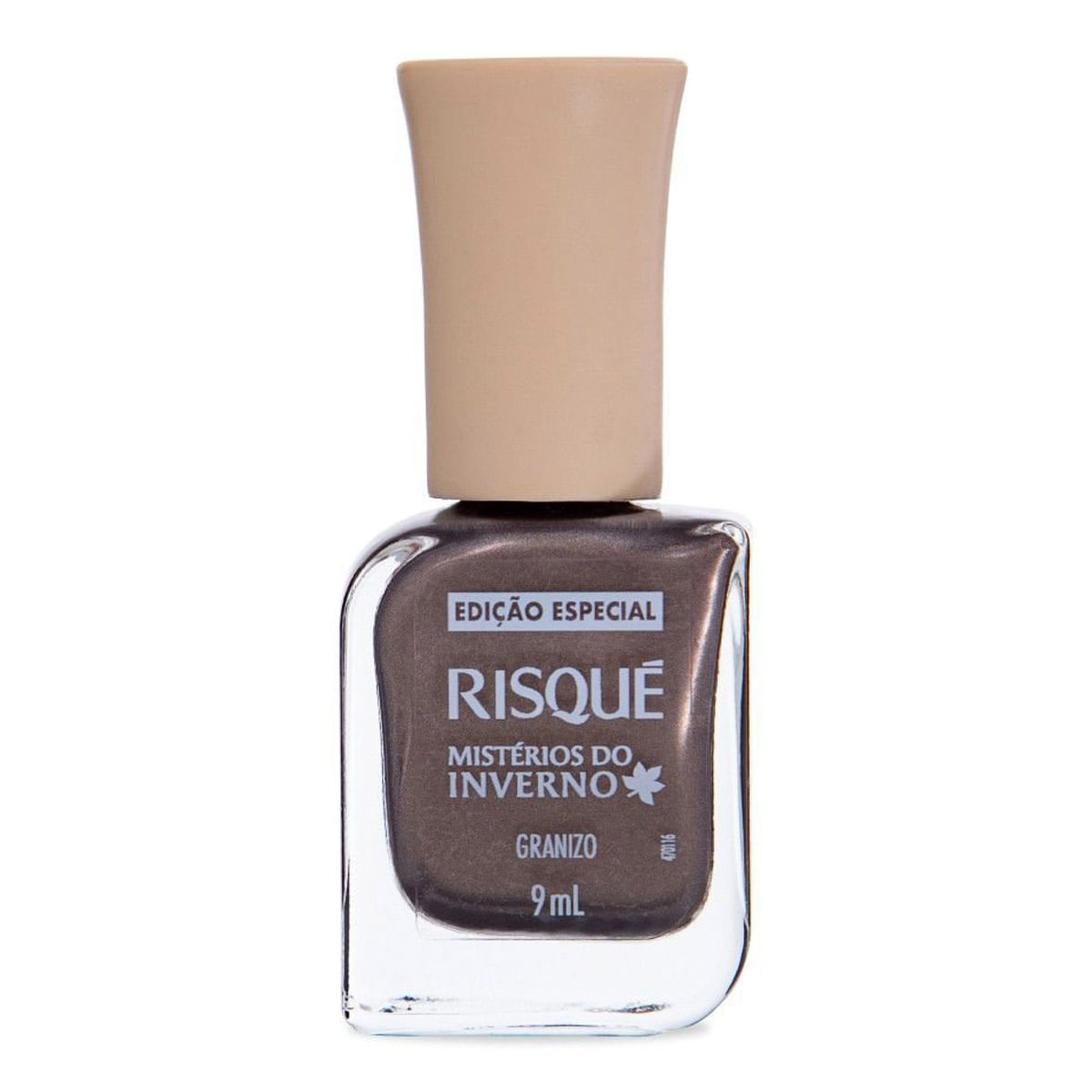 Esmalte Cinza Risqué Mistérios do Inverno Granizo Metálico 9ml