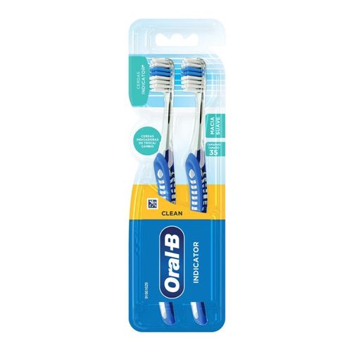 Escova de Dente Oral-B Indicator Clean Nº35 2un Cores Sortidas