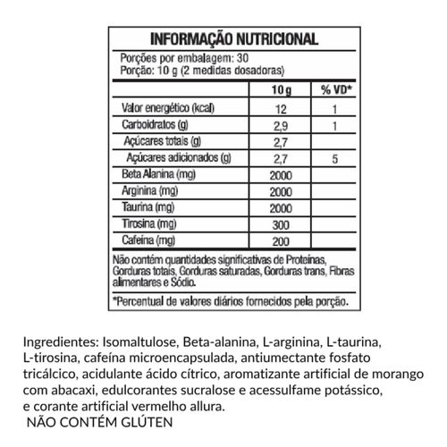 Pre-Workout Pobreloco Morango Twist Diabo Verde 300g