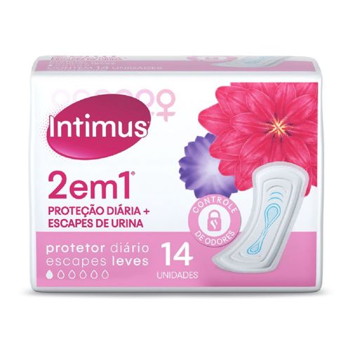 Protetor Diário 2 Em 1 Intimus 14 Unidades