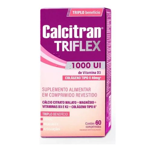 Suplemento Alimentar Calcitran Triflex - 60 Comprimidos Revestidos