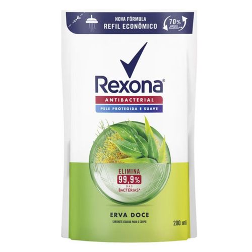 Rexona Sabonete Líquido Erva Doce 200Ml Refil