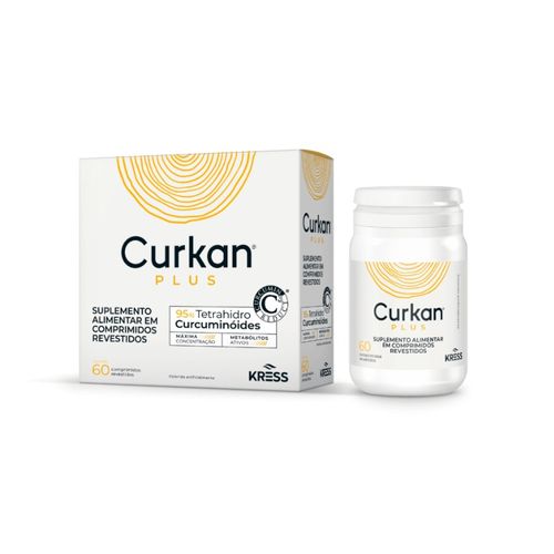 Curkan Plus Suplemento Alimentar de Cúrcuma Kress 60cpr