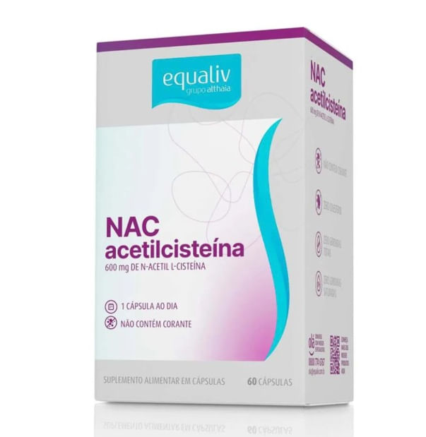 NAC Acetilcisteina Suplemento Alimentar Equaliv 60cps