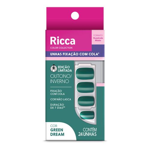 Unhas Ricca Color Collection Out/Inver Green Dream
