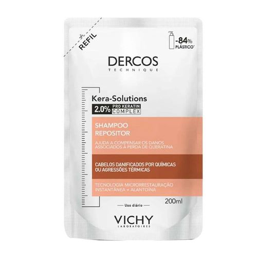 Kit com 2 Unidades de Vichy Dercos Refil Shampoo Kera Solutions 200ml