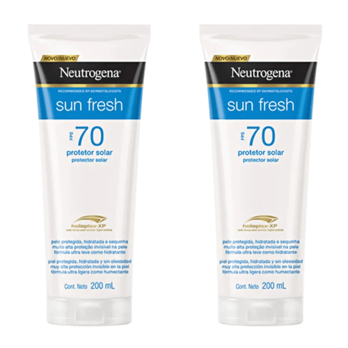 Kit com 2 Unidades de Sun Fresh Protetor Solar Neutrogena FPS 70 200ml