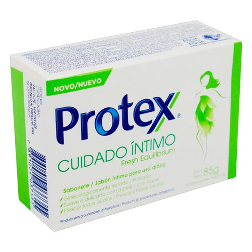 Kit com 2 Unidades de Sabonete em Barra Íntimo Fresh Equilibrium Protex Cuidado Íntimo Caixa 85g
