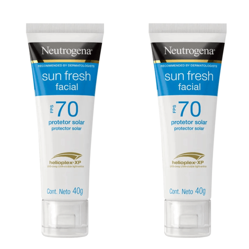 Kit com 2 Unidades de Protetor Solar Facial Neutrogena Sun Fresh FPS 70 40g