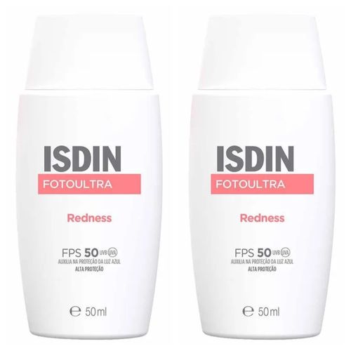 Kit com 2 Unidades de Protetor Solar Facial Isdin Redness FPS50 50ml