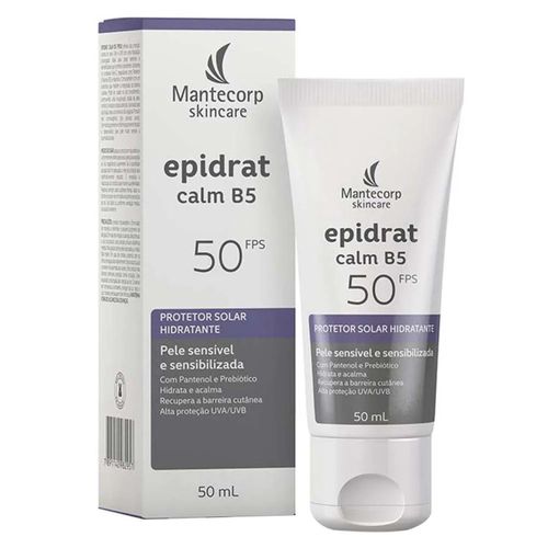 Kit com 2 Unidades de Protetor Solar Hidratante Epidrat Calm B5 FPS50 50ml