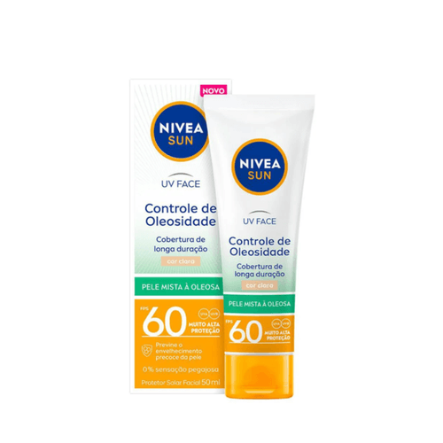 Kit com 2 Unidades de Protetor Solar Facial NIVEA Sun FPS60 50ml