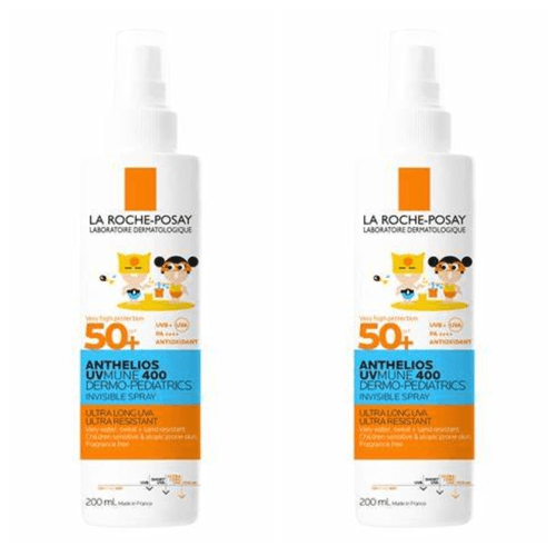 Kit com 2 Unidades de Protetor Solar La Roche Posay Anthelios Uvmune 400 FPS60 Dermo Pediatrics Spray Invisível 200ml