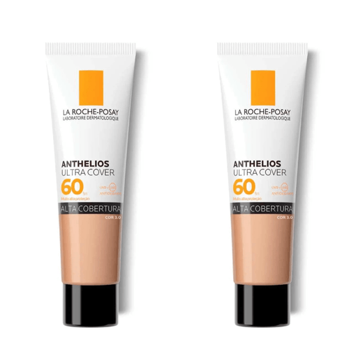 Kit com 2 Unidades de Protetor Solar Facial Anthelios Ultra Cover La Roche-Posay FPS60 Cor 3.0 30g