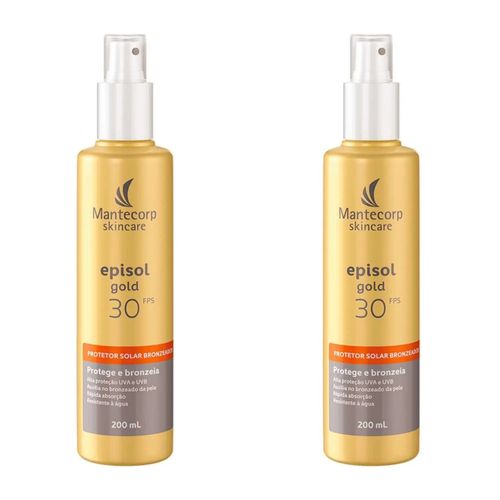Kit com 2 Unidades de Protetor Solar Episol Gold Bronzeador FPS 30 - 200 Ml