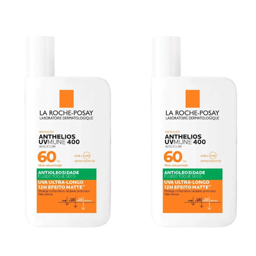 Kit com 2 Unidades de Protetor Solar Facial Antioxidante FPS 60 La Roche-Posay Anthelios 40ml