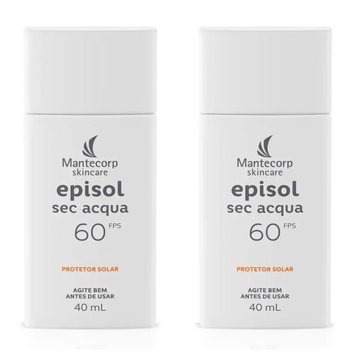 Kit com 2 Unidades de Protetor Solar Facial Episol Sec Acqua FPS 60 40ml