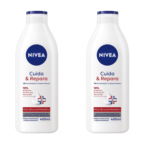 Kit com 2 Unidades de Nivea Cuida&Repara Loção Hidratante 400ml