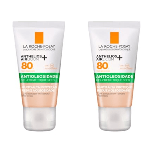 Kit com 2 Unidades de Protetor Solar Facial Antioleosidade Cor 1.0 La Roche-Posay