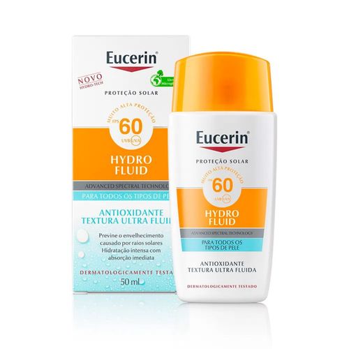 Kit com 2 Unidades de Protetor Solar Eucerin Facial Hydro Fluid FPS60 50ml