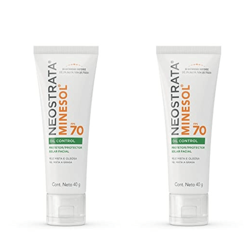 Kit com 2 Unidades de Minesol Neostrata Protetor Solar Facial FPS70 Oil Control Pele Clara 40
