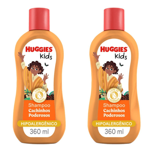 Kit com 2 Unidades de Huggies Shampoo Kids Cachinhos Poderosos 360ml
