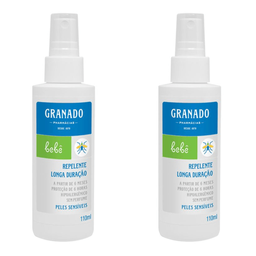 Kit com 2 Unidades de Granado Repelente Longa Duração 110ml