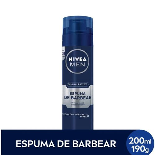 Kit com 2 Unidades de Espuma de Barbear Nivea Men Original Protect com 200ml