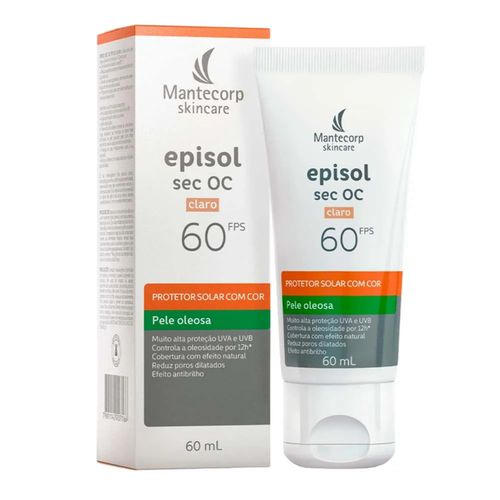 Kit com 2 Unidades de Episol Protetor Solar Sec Oc FPS60 Claro 60ml