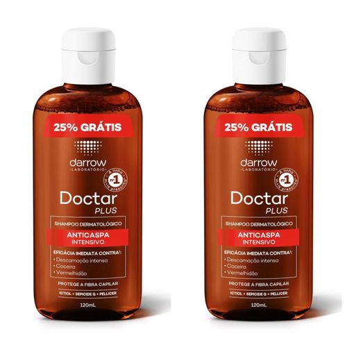 Kit com 2 Unidades de Darrow Doctar Plus - Shampoo Anticaspa 120ml