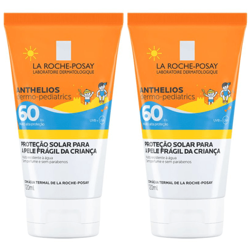 Kit com 2 Unidades de Anthelios Dermo Pediatrics Protetor Solar Infantil La Roche-Posay FPS60 120ml